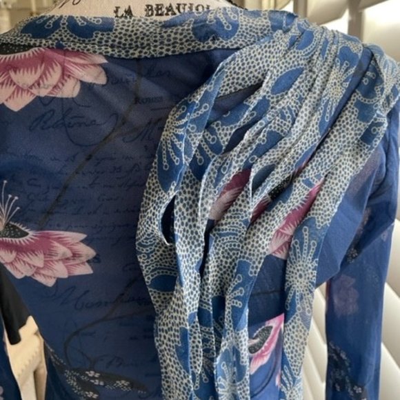 PianuraStudio Ruffle Sash Floral Top - Picture 4 of 5